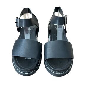 Diba Black Dreya Lug Sole Sandals | Size 6